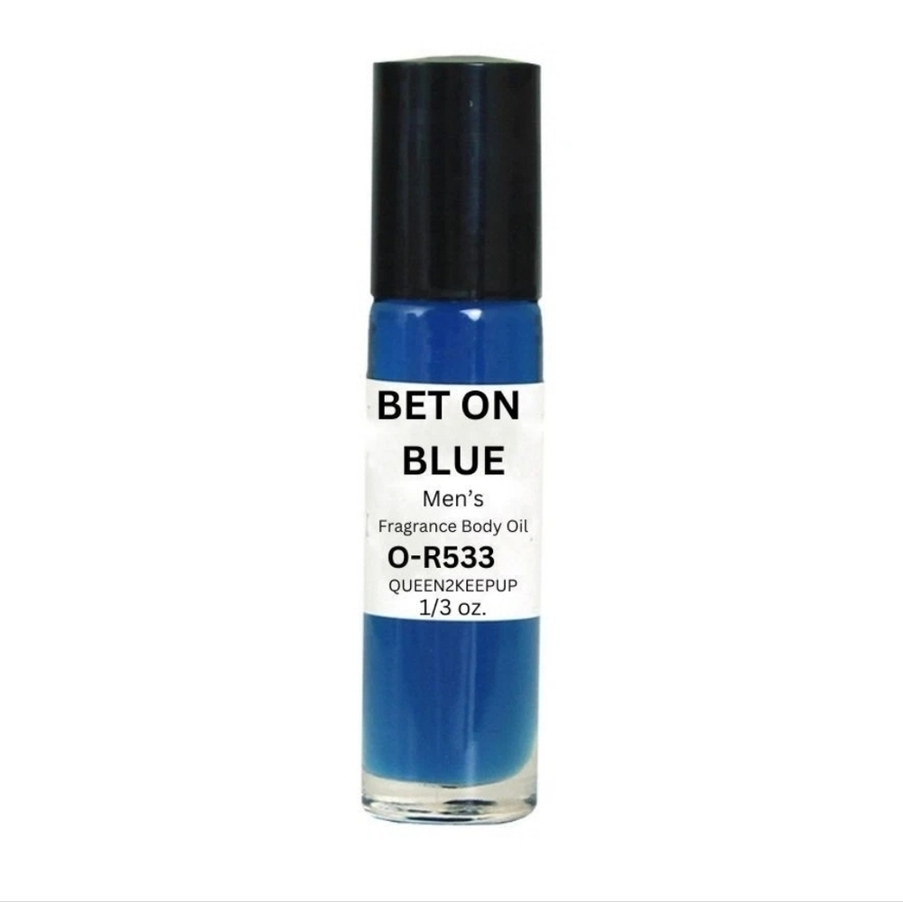 Bet on Blue (Men) Body Oil 10 ml Fragrance Pure Uncut 1/3 oz Roll-On Scent